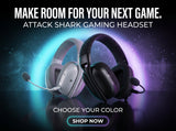 ATTACK SHARK L80PRO gaming headset in white and black side by side