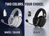ATTACK SHARK L80PRO gaming headset in white/silver and black colour options
